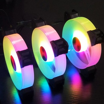 140-мм охлаждающий вентилятор с бесшумной RGB-подсветкой, маленький, 6-контактный, с бесшумной подсветкой, 3,6 Вт, 1 вентилятор