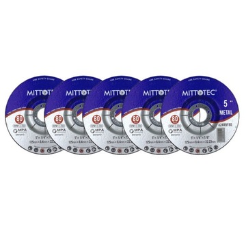 TARCZA DO SZLIFOWANIA METALU STALI 125 x 6mm 5 szt