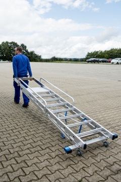 Передвижная лестница с платформой Krause Stabilo 1x8