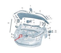 фото thumb №2, Skoda karoq nu попередження сигнал датчик тримач 1c0971845