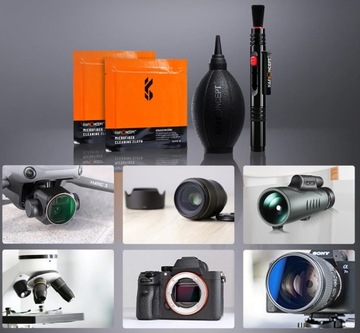 Duży Zestaw do Czyszczenia Obiektywów Aparatów DSLR Optyki 4w1 K&F CONCEPT