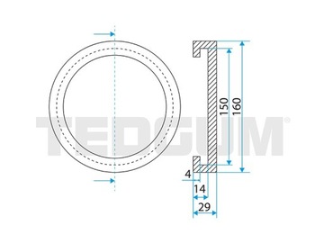 00847597 ПОДЪЕМНАЯ ШАЙБА TEDGUM /160MM-СНАРУЖИ/