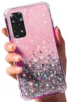 ЧЕХОЛ С БЛЕСКАМИ + СТЕКЛО ДЛЯ REDMI ПРИМЕЧАНИЕ 11/11S