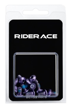 Винты тормозных дисков RIDERACE, 6 шт, ФИОЛЕТОВЫЕ