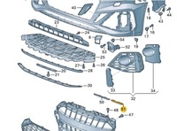 фото thumb №8, Audi rs5 8w6 передня частина бампер правий upper решітка trim смуга 8w6807802