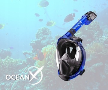 Профессиональная полнолицевая маска для подводного плавания OceanX S/M