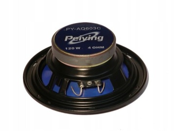Głośniki samochodowe 16cm 3 drożne 120W Peiying