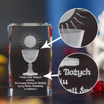 KRYSZTAŁ 3D # Pamiątka Pierwszej Komunii # Premium