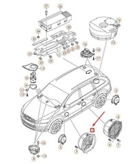 фото thumb №9, Динамик басовый среднего диапазона vag audi q7 2007 2015 оригинальный