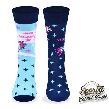 Яркие асимметричные хлопковые носки Unicorn