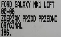 фото thumb №15, 186.zderzak перед передній ford galaxy mk1 lift