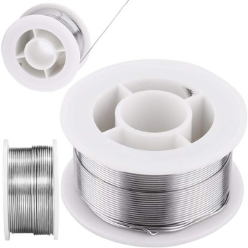 Cyna lutownicza do lutowania do elektroniki z topnikiem 80g 1mm rolka