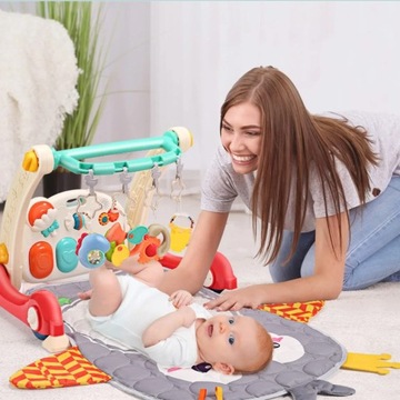 ОБРАЗОВАТЕЛЬНЫЙ КОВрик WALKER PUSH + ПЕНА многофункциональный игровой центр 3в1