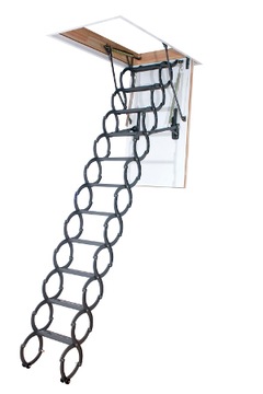 Schody strychowe nożycowe OST 60x90/280 kpl -listwy i kątowniki U=1,1