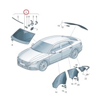 фото thumb №7, Vw arteon скло передня лобове ламінована зелена oem номер 3g8845011n nvb
