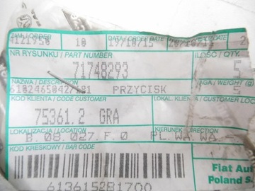 фото thumb №7, Клипсы крепление обивка стойка fiat grande punto оригинальный номер 71748293