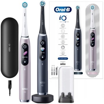 Электрические зубные щетки Oral-B iO Series 9 Duo, розовые и черные, магнитные