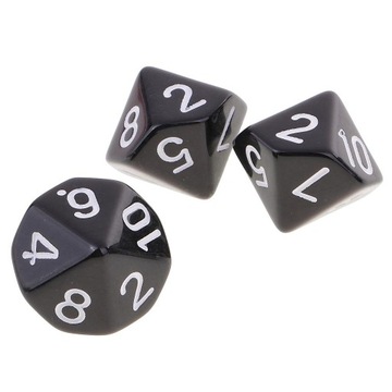 20 10-гранных кубиков D10.