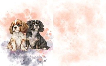 Тканевая панель с принтом для сумки Dog Cavalier