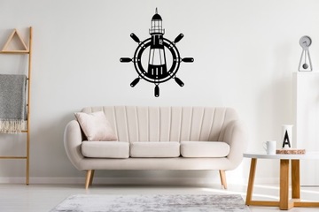 Dekoracja na białą ścianę do pokoju A103 LATARNIA MORSKA 120x98 cm