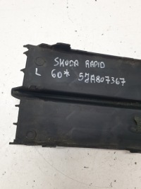 фото thumb №2, Решётка решётка радиатора бампера левая сторона skoda rapid 5ja807367