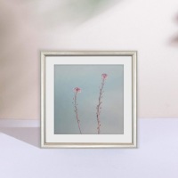 Деревянная фоторамка квадратная 25x25 серебро