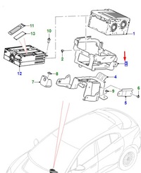 фото thumb №1, Jaguar i-pace x590 info/entertainment module upper кронштейн t4k11619
