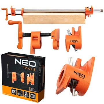 ЗАЖИМ NEO БЕСКОНЕЧНЫЙ ВИНТОВЫЙ ТРУБНЫЙ ЗАЖИМ 1/2'''' ДЛЯ ТРУБ 800 КГ 45-495