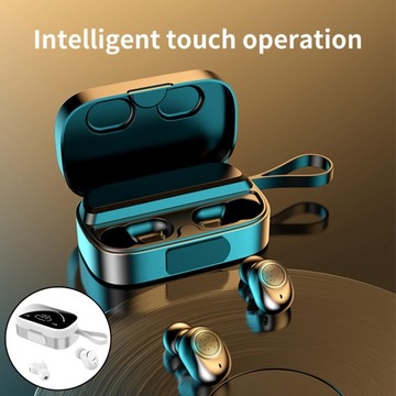 Bluetooth-гарнитура 5.1 с микрофоном и светодиодным экраном Smart Touch Wide K2S, белая
