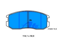 фото thumb №1, Ate комплект гальмівних колодок ham. перед mitsubishi colt iii