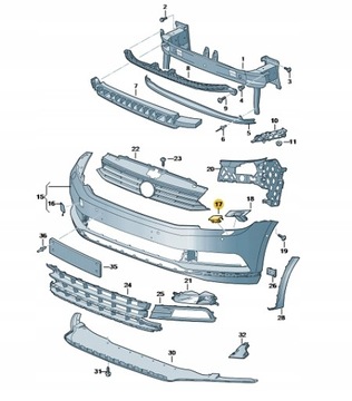 фото thumb №1, Volkswagen оригинальный номер заглушка passat 2015 -