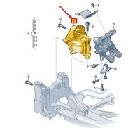 фото thumb №1, Audi a8 d5 left двигатель mounting 4m0199255bl