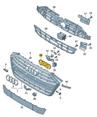 фото thumb №1, Накладка element кріпильний емблема перед решітка радіатора audi a8 d5 aso оригінал