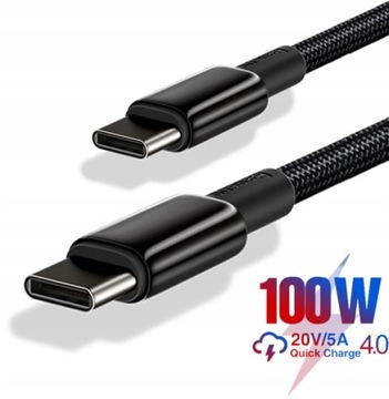 Szybki kabel do ładowarki USB-C 100W Baseus przewód do szybkiego ładowania