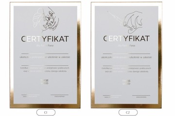 CERTYFIKAT SZKOLENIOWY ZŁOTY DYPLOM CERTYFIKATY BEAUTY A4 PAKIET 6 szt