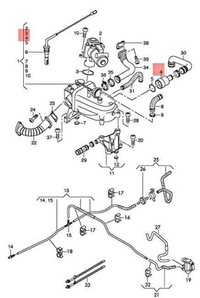 фото thumb №5, Шланг термостат- патрубок vw phaeton 08- 16. touareg 07- 3.0 tdi