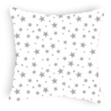 Poszewka biała x-mas w szare gwiazdy gwiazdeczki 40x40 cm 2 szt