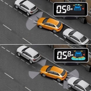 6 светодиодных ЖК-датчиков парковки заднего хода PARKTRONIC