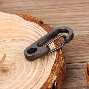 KARABIŃCZYK KARABINEK SURVIVAL EDC SZEKLA SZARY CAMPING OUTDOOR BRELOK