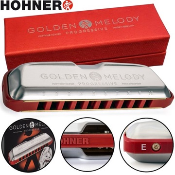 Golden Melody E-Dur - Harmonijka ustna diatoniczna seria Progressive Hohner