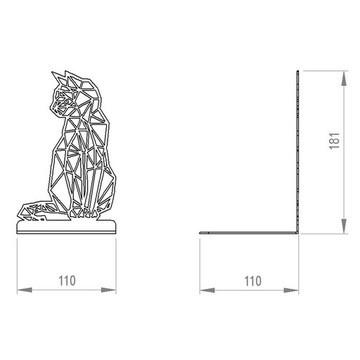 Золотая подставка для книг LOFT CAT, красивое оформление.