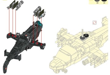 Кирпичи ВЕРТОЛЕТ РОССИИ K52S Штурмовой вертолет «Аллигатор» + LEGO ОРУЖИЕ