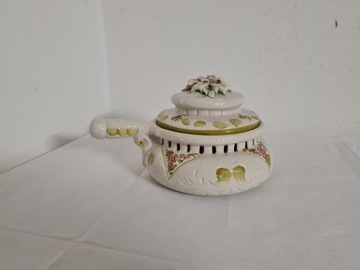 Итальянская керамика с розами, горшок, шкатулка BASSANO