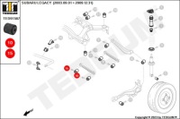 фото thumb №14, Втулка важеля /t/legacy 2.0 03-09/dol/ tedgum ted91587 підшипниковий вузол,