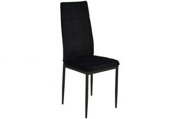 Кухонный комплект СТОЛ и 6 стульев черного цвета VELVET