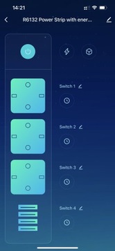 Удлинитель WIFI с измерением тока, 3 розетки переменного тока, 2 розетки USB C, WOOX