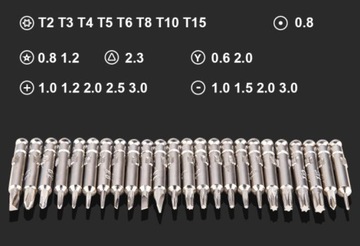 НАБОР ТОЧНЫХ ОТВЕРТОК TORX НАБОР ТОЧНЫХ ОТВЕРТОК 25 в 1