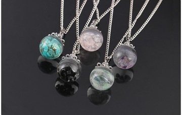Стеклянный кулон Time Gem Сферический Творческий Осьминог Бирюзовый