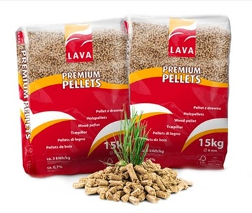 Древесные пеллеты LAVA PREMIUM A1 DINplus Pellet 15кг