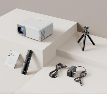 Мини светодиодный проектор AKIYO O1 FullHD 1080p, пульт дистанционного управления для домашнего кинотеатра + штатив